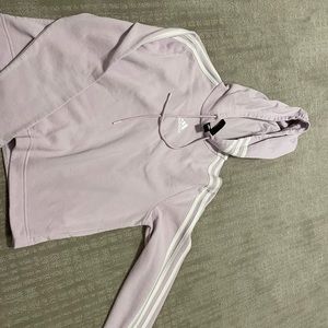 Lilac adidas cropped hoodie